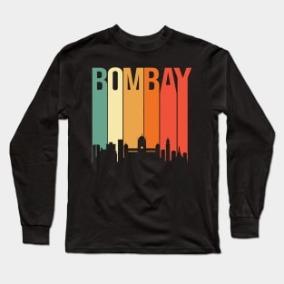 Mumbai Bombay Skyline Maharashtra Marathi Design Long Sleeve T-Shirt